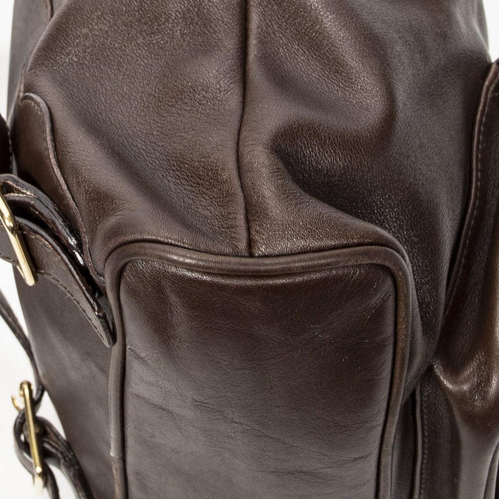Gucci Mini Bamboo Backpack Dark Brown Calfskin Leather — view 7