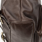Gucci Mini Bamboo Backpack Dark Brown Calfskin Leather — view 7