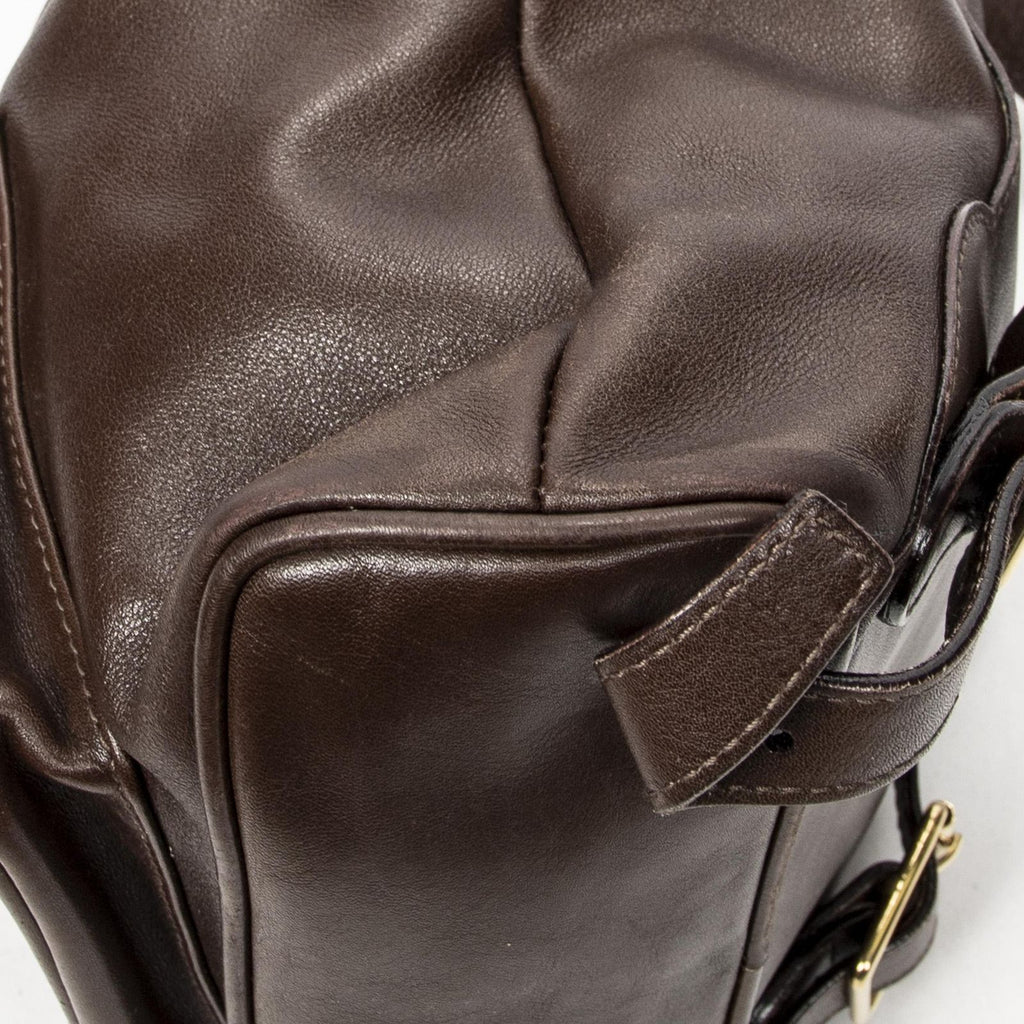 Gucci Mini Bamboo Backpack Dark Brown Calfskin Leather — view 8
