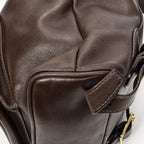 Gucci Mini Bamboo Backpack Dark Brown Calfskin Leather — view 8