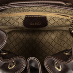 Gucci Mini Bamboo Backpack Dark Brown Calfskin Leather — view 9
