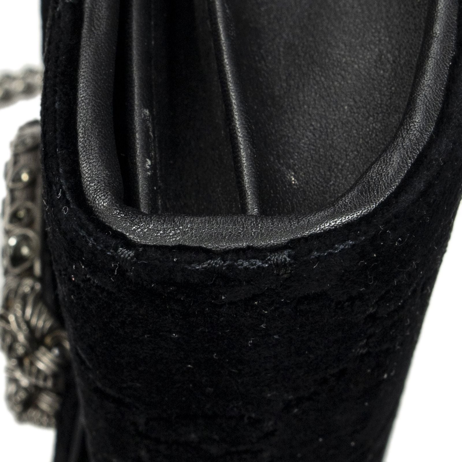 Gucci Dionysus Chain Wallet Black GG Canvas — view 8