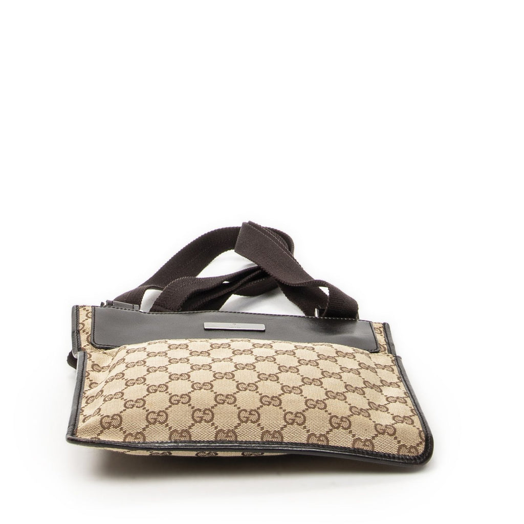 Gucci Small Messenger Dark Brown Beige GG Canvas — view 6