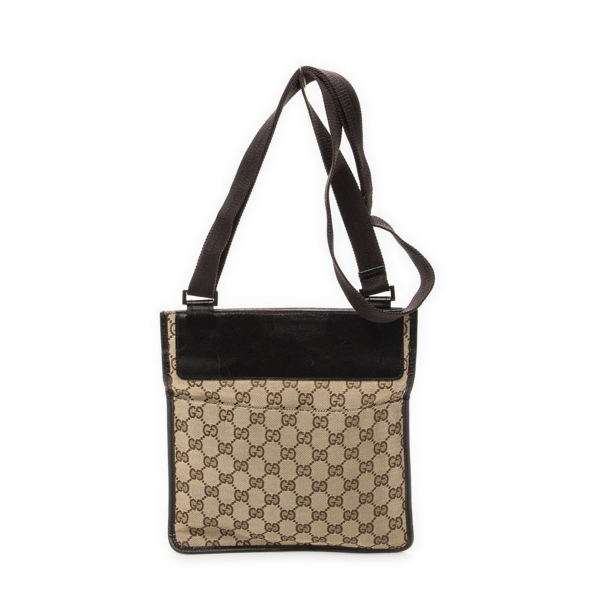 Gucci Small Messenger Dark Brown Beige GG Canvas — view 5