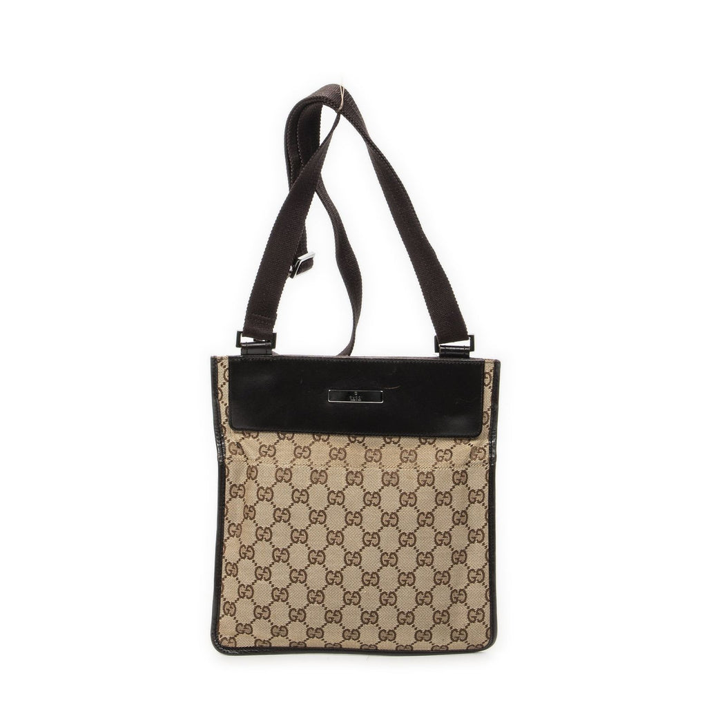 Gucci Small Messenger Dark Brown Beige GG Canvas
