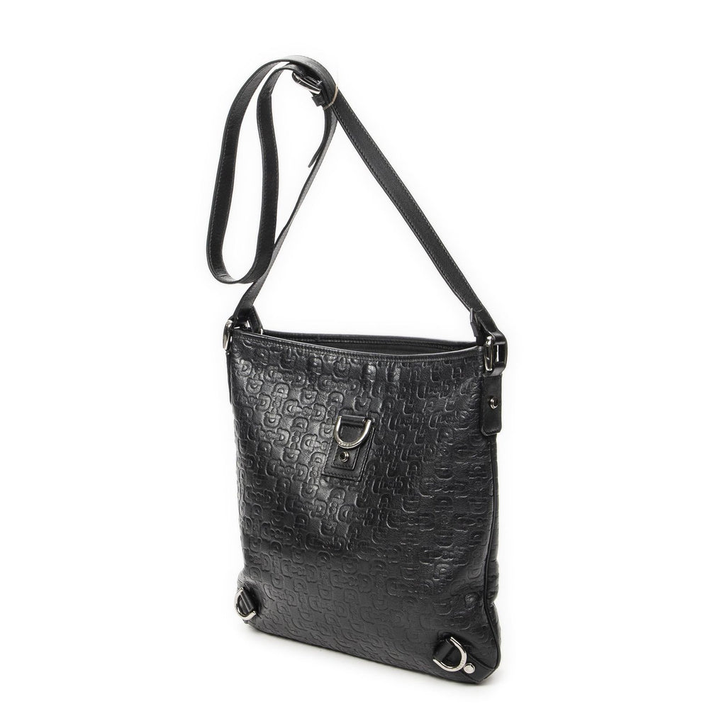 Gucci Abbey D Ring Crossbody Black Horsebit Embossed Leather — view 2
