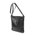 Gucci Abbey D Ring Crossbody Black Horsebit Embossed Leather — view 2