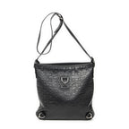 Gucci Abbey D Ring Crossbody Black Horsebit Embossed Leather
