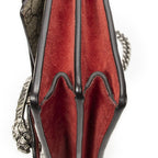 Gucci Small Dionysus Chain Crossbody Red Beige Supreme Canvas — view 8