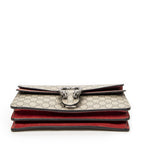 Gucci Small Dionysus Chain Crossbody Red Beige Supreme Canvas — view 6