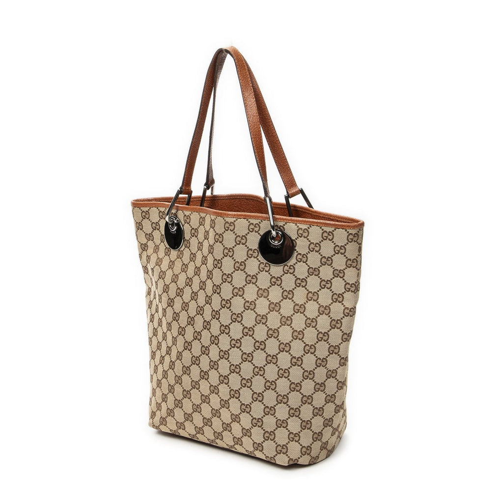 Gucci Eclipse Tote Orange Beige GG Canvas — view 2