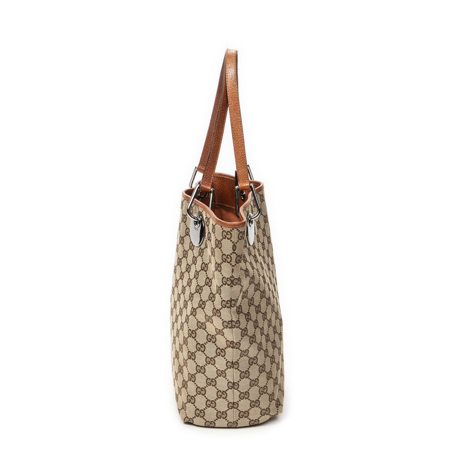Gucci Eclipse Tote Orange Beige GG Canvas — view 4