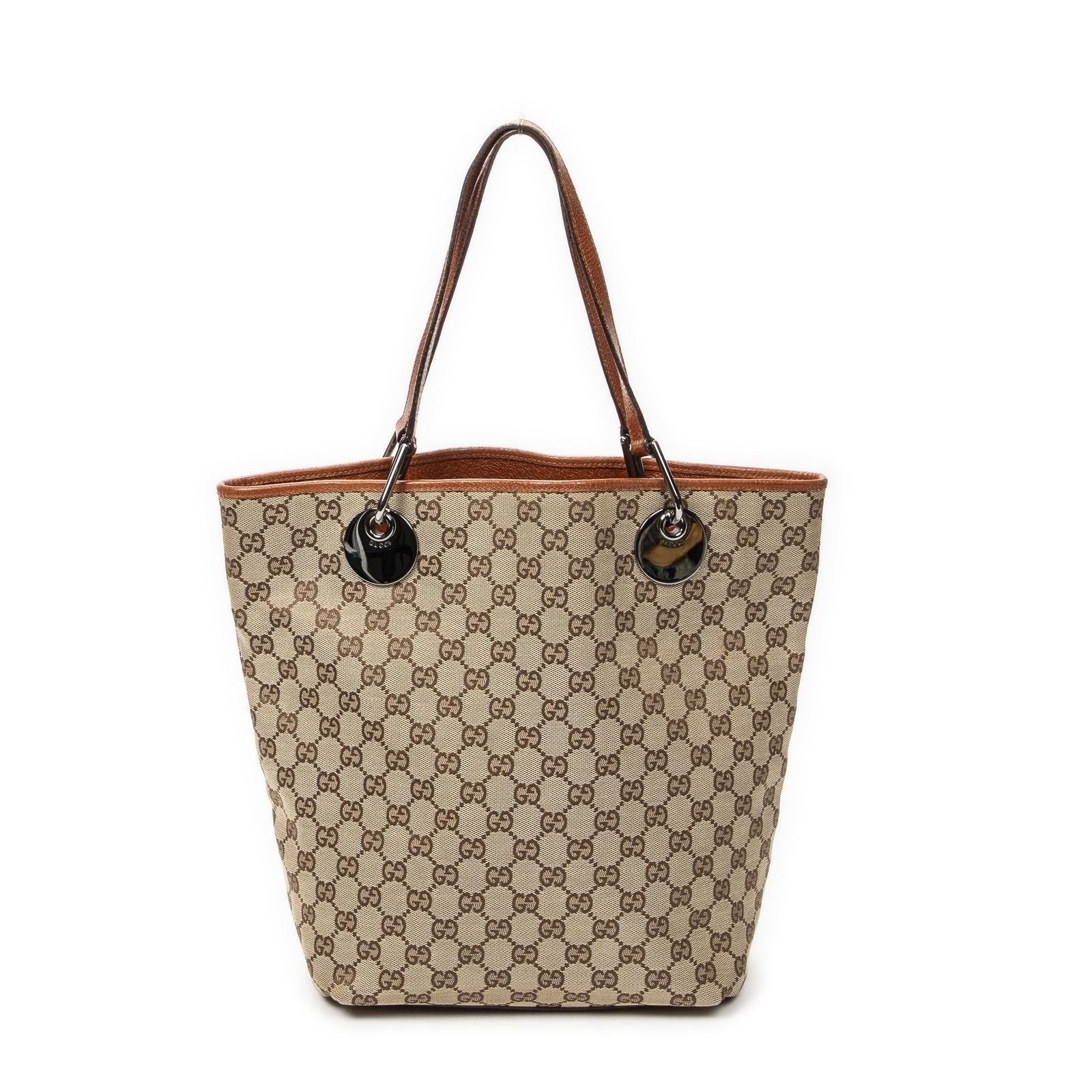 Gucci Eclipse Tote Orange Beige GG Canvas