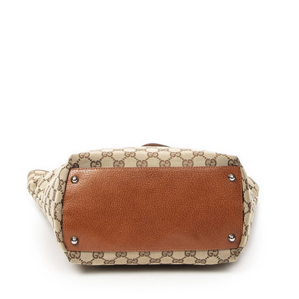 Gucci Eclipse Tote Orange Beige GG Canvas — view 6