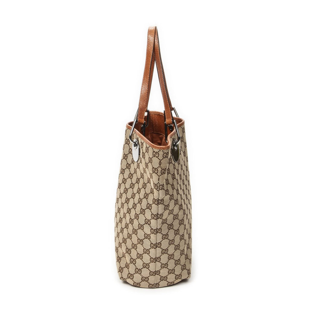 Gucci Eclipse Tote Orange Beige GG Canvas — view 3