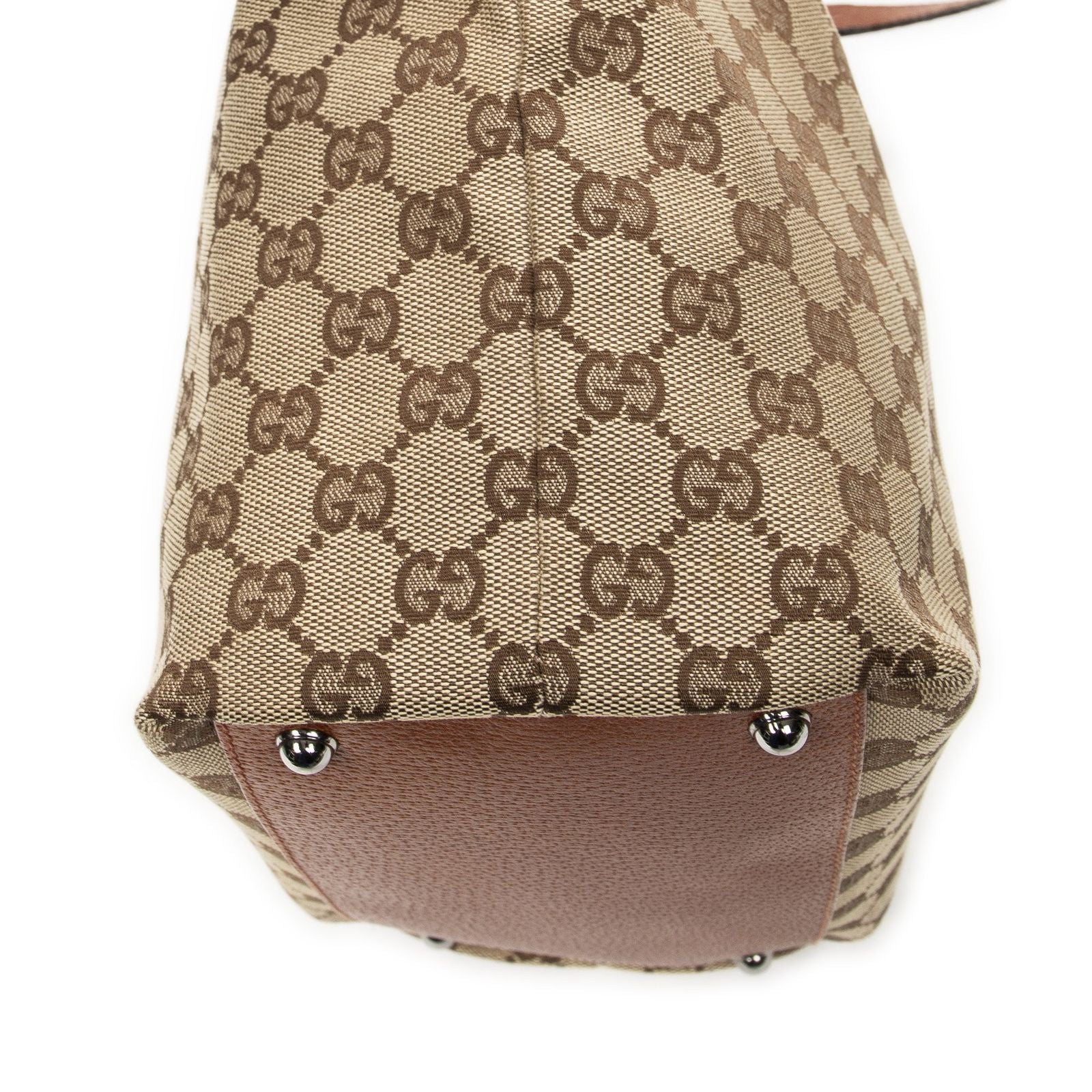 Gucci Eclipse Tote Orange Beige GG Canvas — view 8