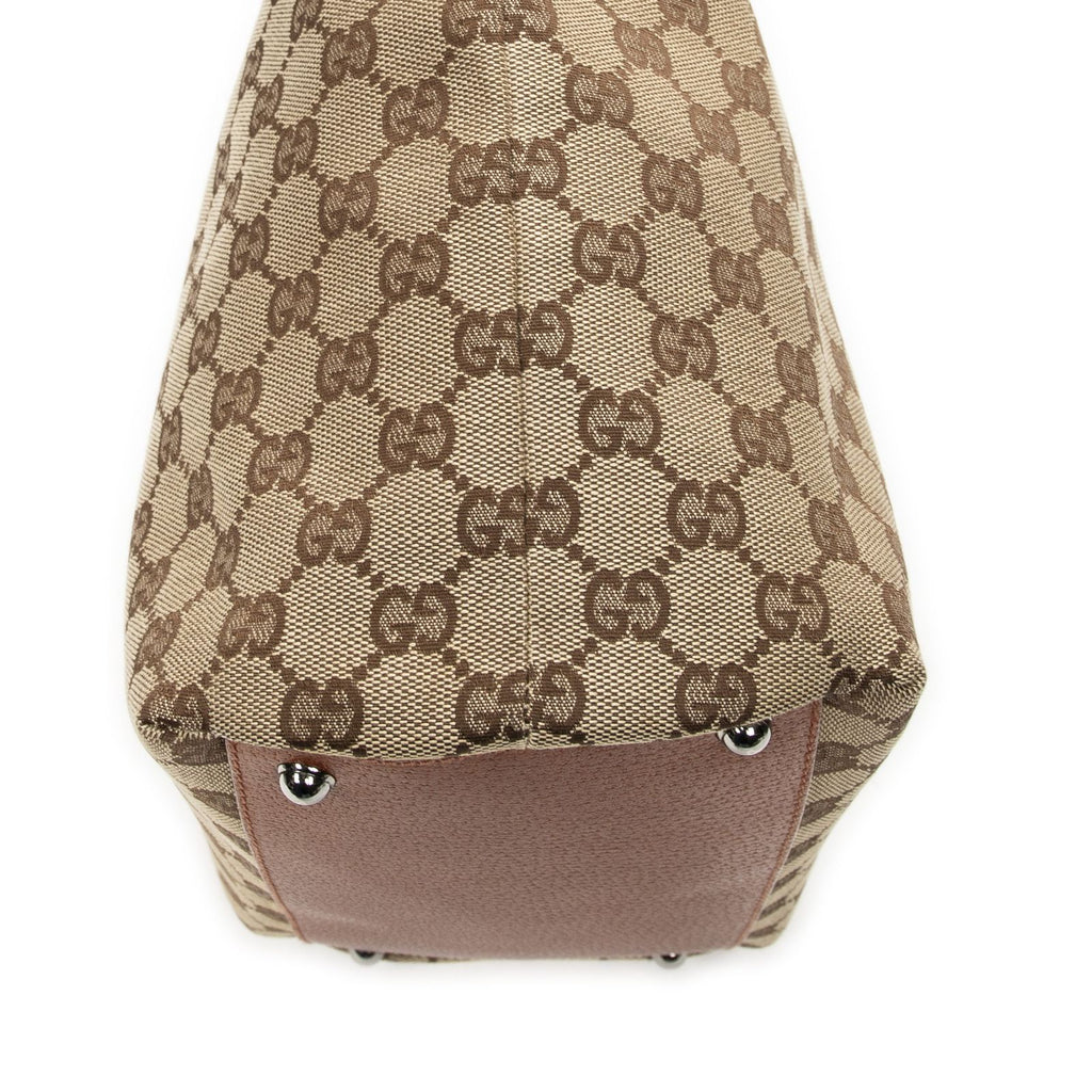Gucci Eclipse Tote Orange Beige GG Canvas — view 7
