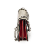 Gucci Small Dionysus Chain Crossbody Red Beige Supreme Canvas — view 4