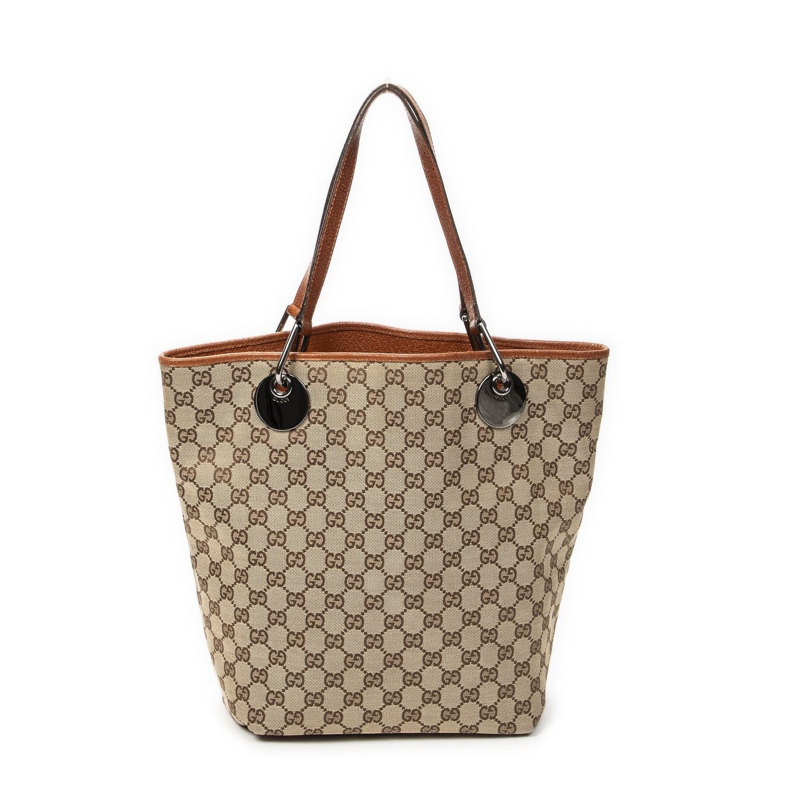 Gucci Eclipse Tote Orange Beige GG Canvas — view 5