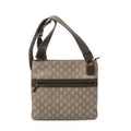Gucci Front Pocket Flat Messenger Light Brown Guccissima Bag