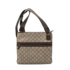 Gucci Front Pocket Flat Messenger Light Brown Guccissima Bag
