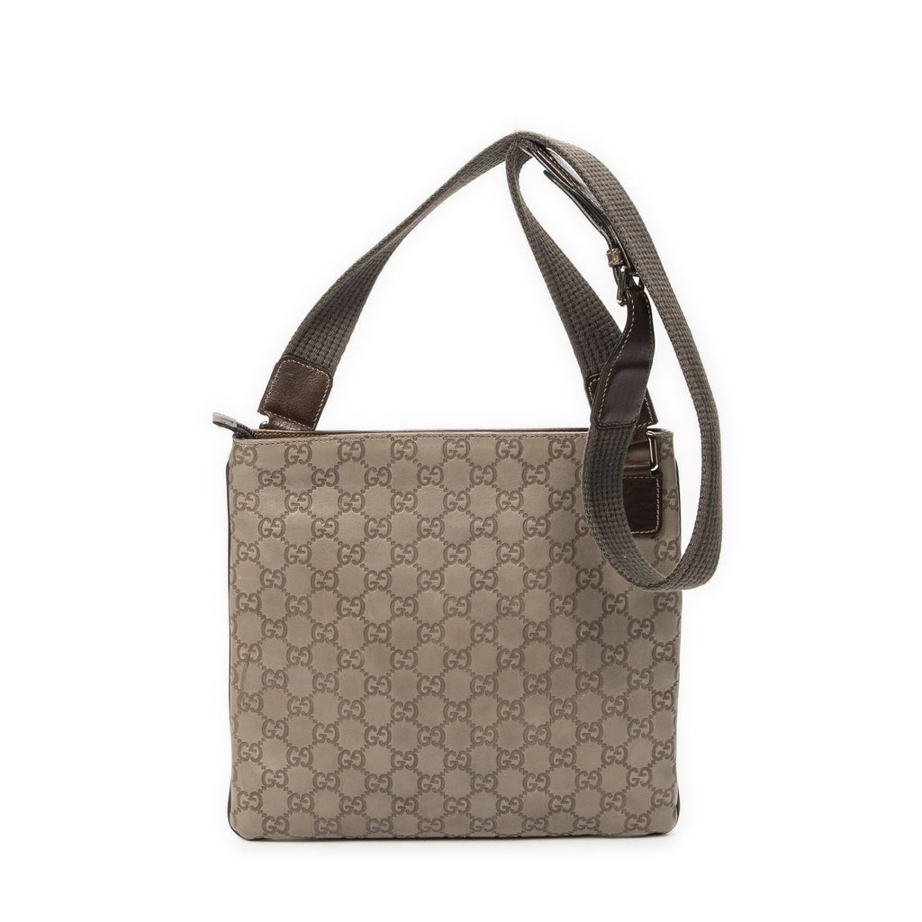 Gucci Front Pocket Flat Messenger Light Brown Guccissima Bag — view 5