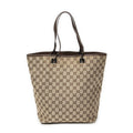 Gucci Height Long Tote Brown Beige GG Canvas