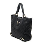 Gucci Small Abbey D Ring Tote Black GG Canvas — view 2