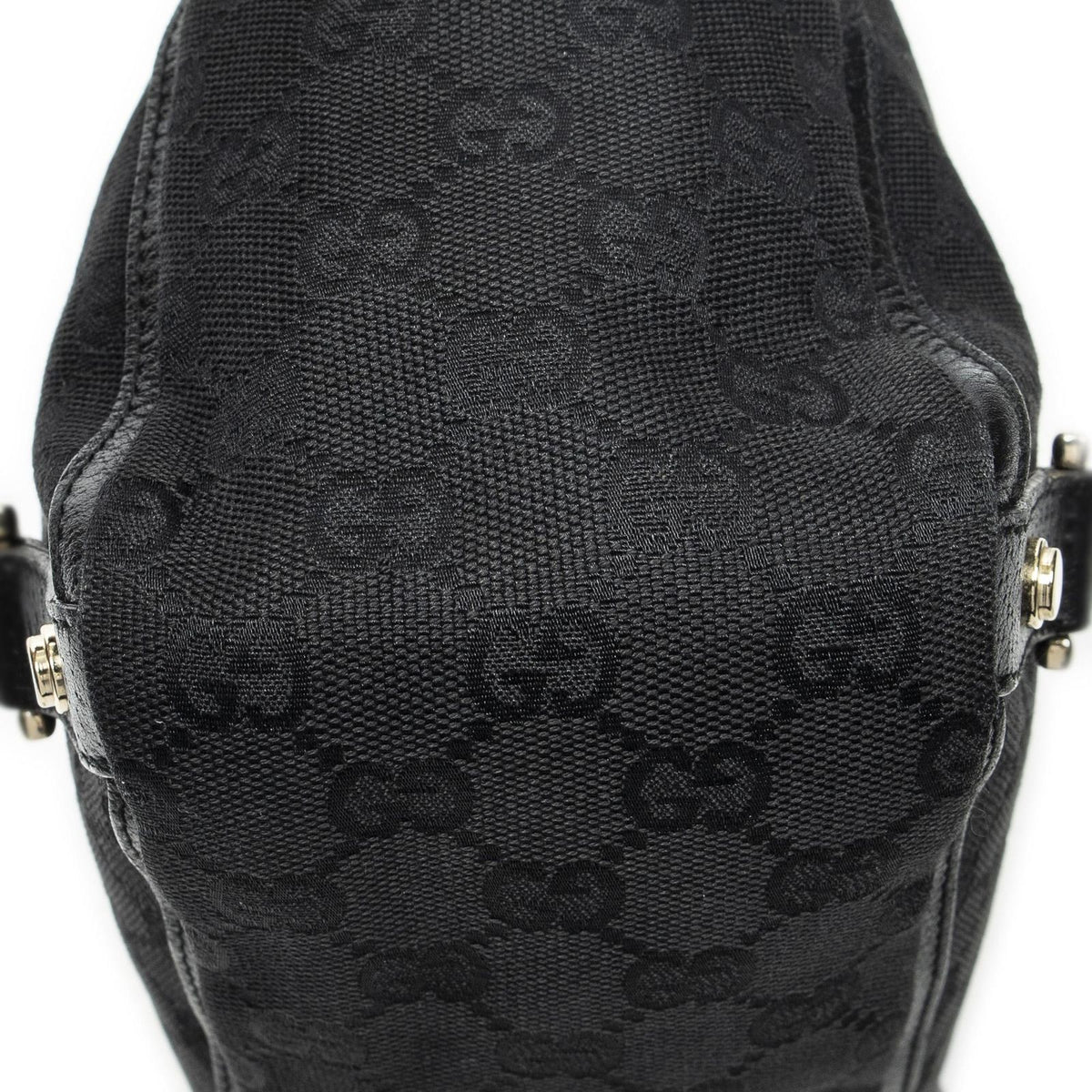Gucci Small Abbey D Ring Tote Black GG Canvas — view 8