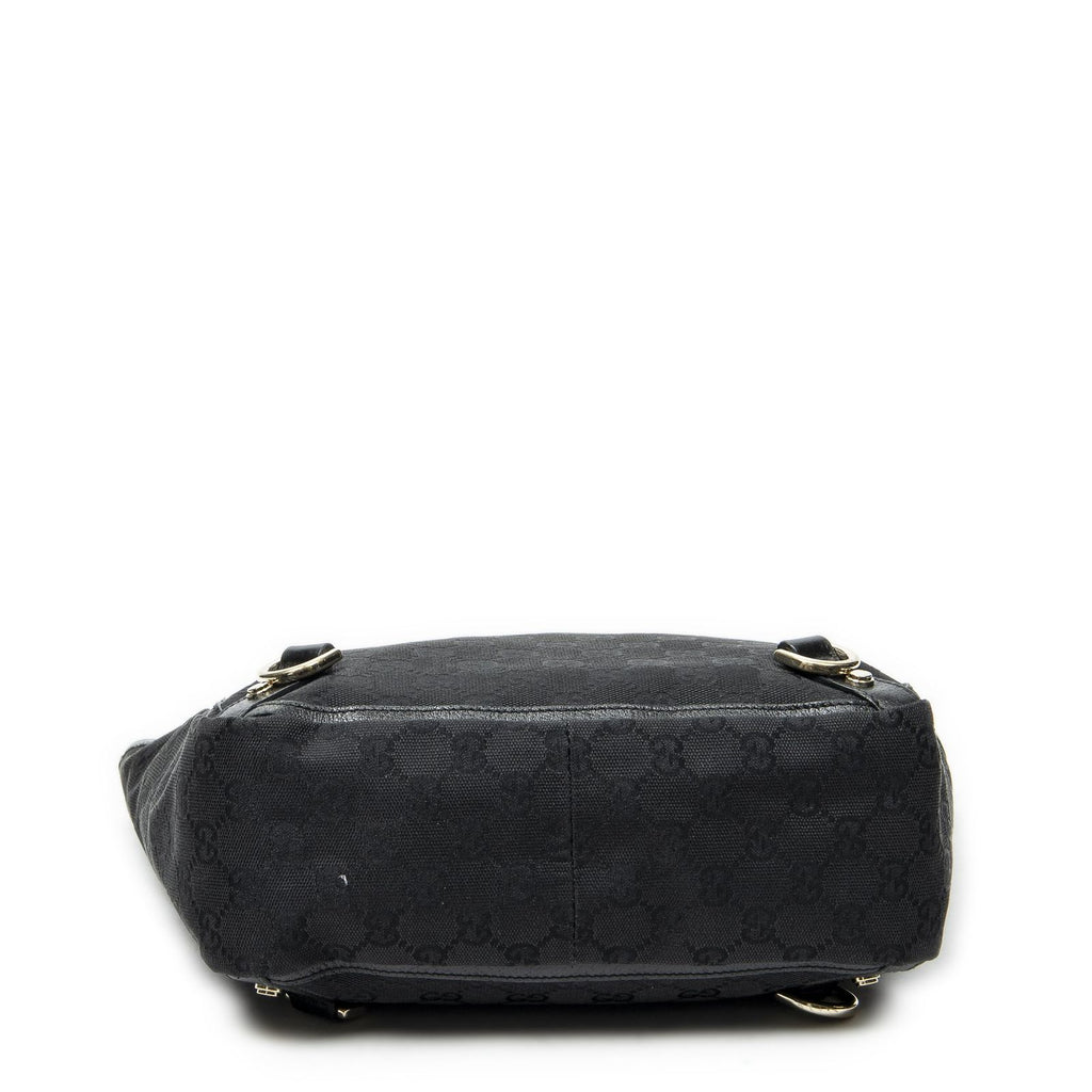 Gucci Small Abbey D Ring Tote Black GG Canvas — view 6