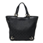 Gucci Small Abbey D Ring Tote Black GG Canvas — view 5