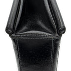 Gucci Vintage Rectangular Top Handle Black Gray Calfskin Leather — view 7