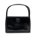 Gucci Vintage Rectangular Top Handle Black Gray Calfskin Leather