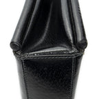 Gucci Vintage Rectangular Top Handle Black Gray Calfskin Leather — view 8