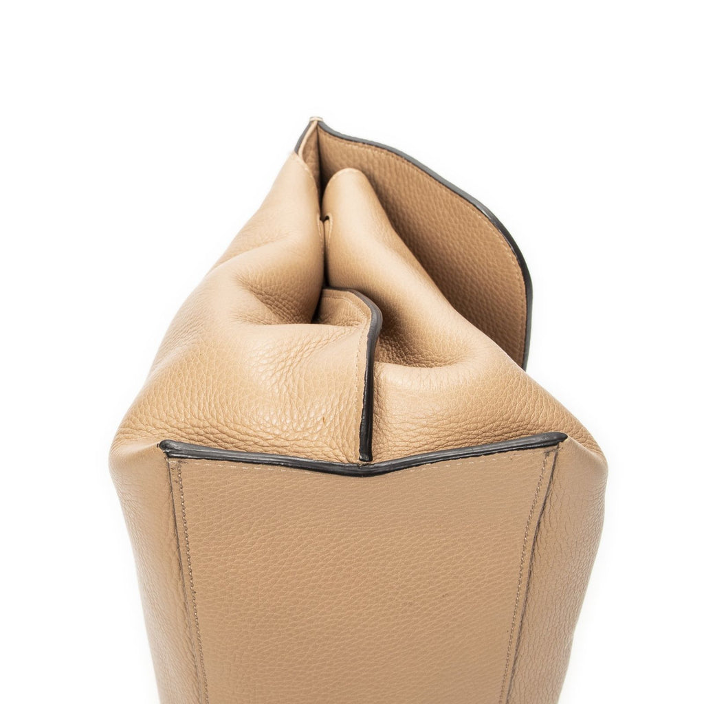Gucci Midi Amfloral Bamboo Top Handle Beige Gray Calfskin Leather — view 7
