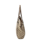 Gucci Zip Shopping Tote Brown Beige GG Canvas — view 4