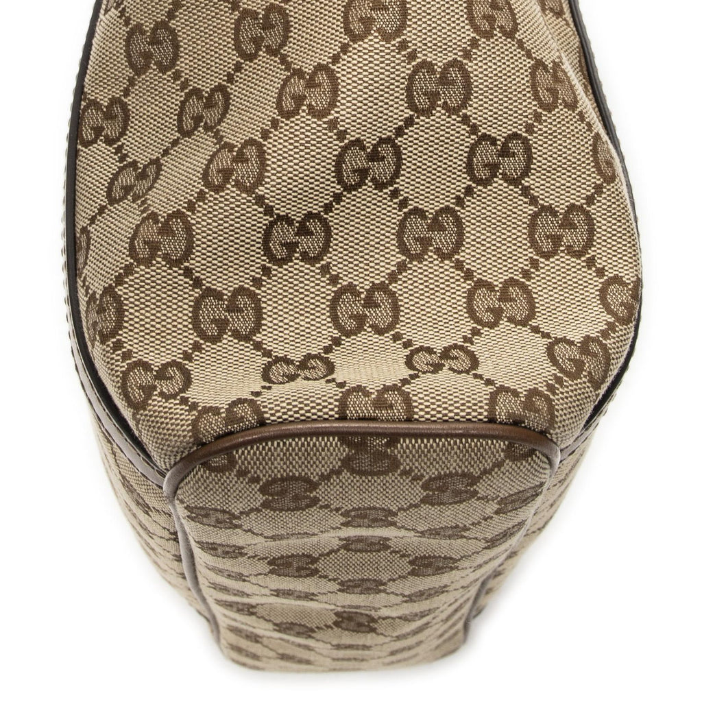 Gucci Zip Shopping Tote Brown Beige GG Canvas — view 8