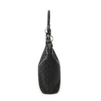 Gucci Ring Handle Zip Hobo Black GG Canvas — view 4