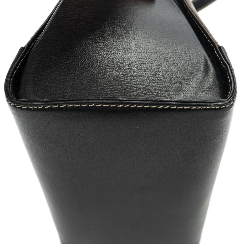 Loewevelazquez Bucket Shoulder Bag Brown Black Calfskin Leather — view 8