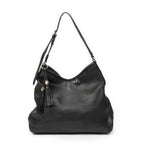 Gucci Marrakech Hobo Black Gray Calfskin Leather