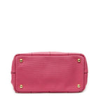 Prada Canapa Small Tote Fuchsia Pink Canvas — view 6