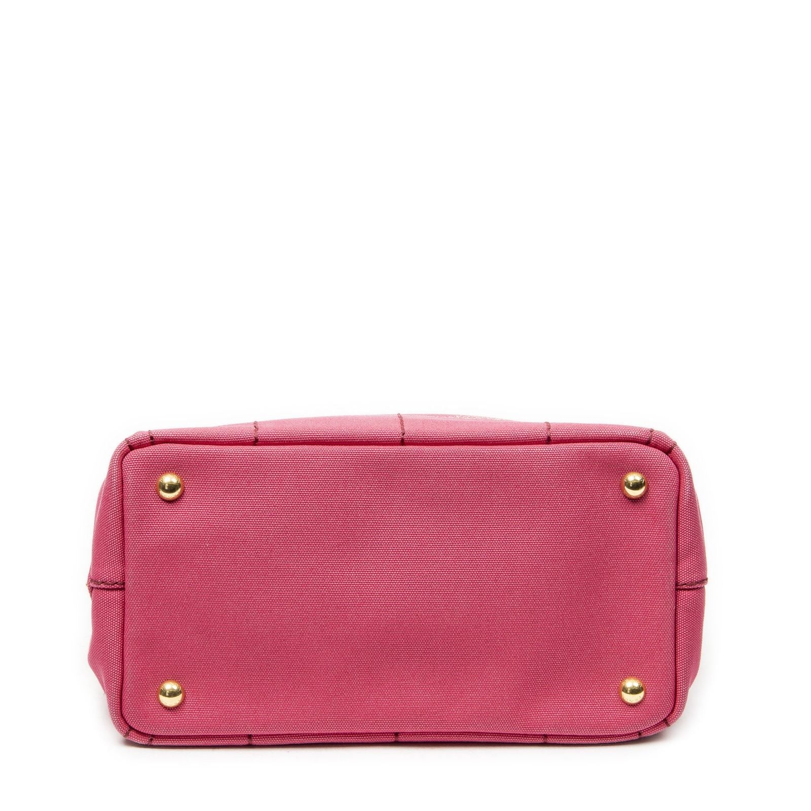 Prada Canapa Small Tote Fuchsia Pink Canvas — view 6