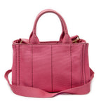 Prada Canapa Small Tote Fuchsia Pink Canvas — view 5
