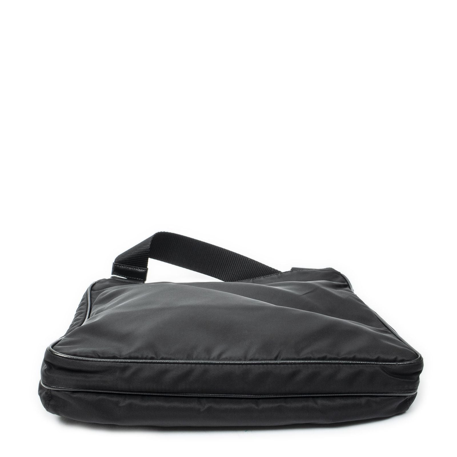 Prada Zip Messenger Crossbody Black Nylon Canvas — view 6