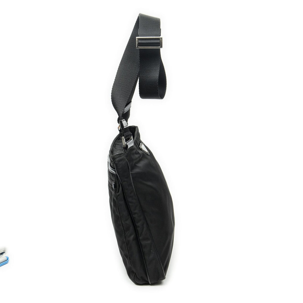 Prada Zip Messenger Crossbody Black Nylon Canvas — view 4