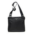 Prada Zip Messenger Crossbody Black Nylon Canvas