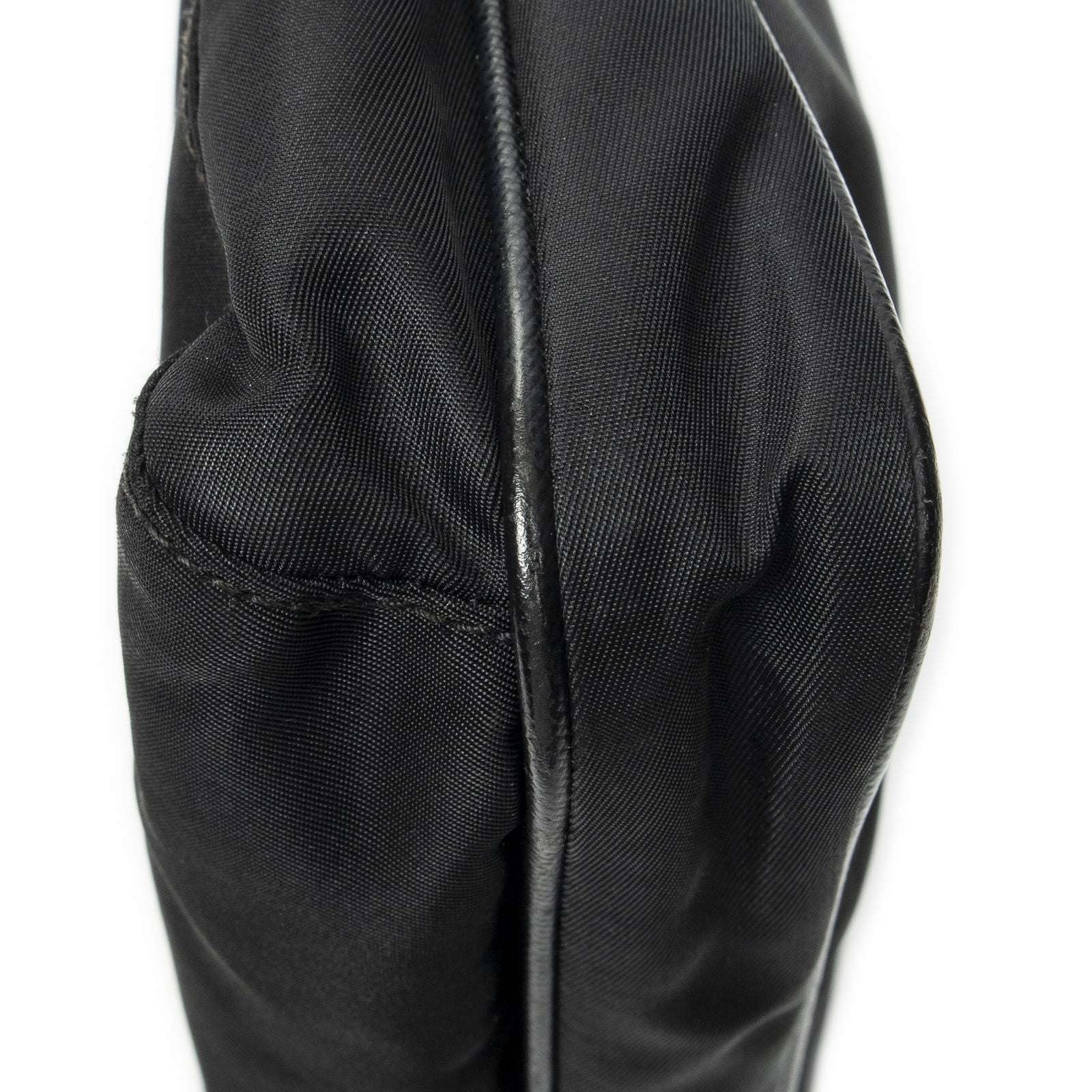Prada Zip Messenger Crossbody Black Nylon Canvas — view 7