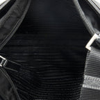 Prada Zip Messenger Crossbody Black Nylon Canvas — view 9