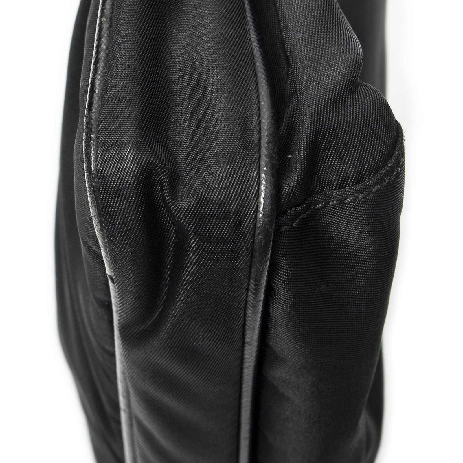 Prada Zip Messenger Crossbody Black Nylon Canvas — view 8