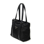 Prada Zip Shopping Tote Black Nylon Canvas — view 2
